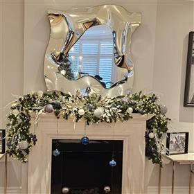 fwthumbModern elegant Christmas fireplace garland Wimbledon Lilys Flowers.jpg